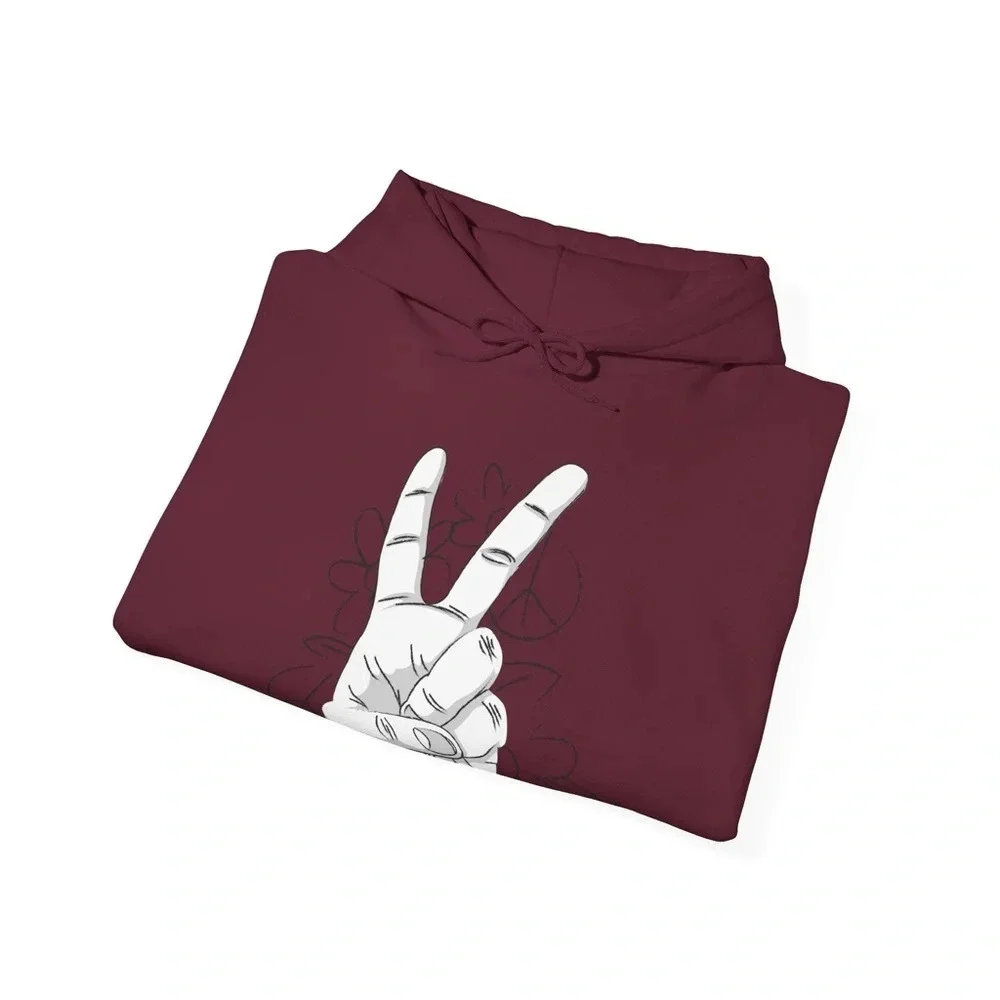 “Peace is Proud” Custom Graphic Design Unisex Hoodie - Picture 8 of 11